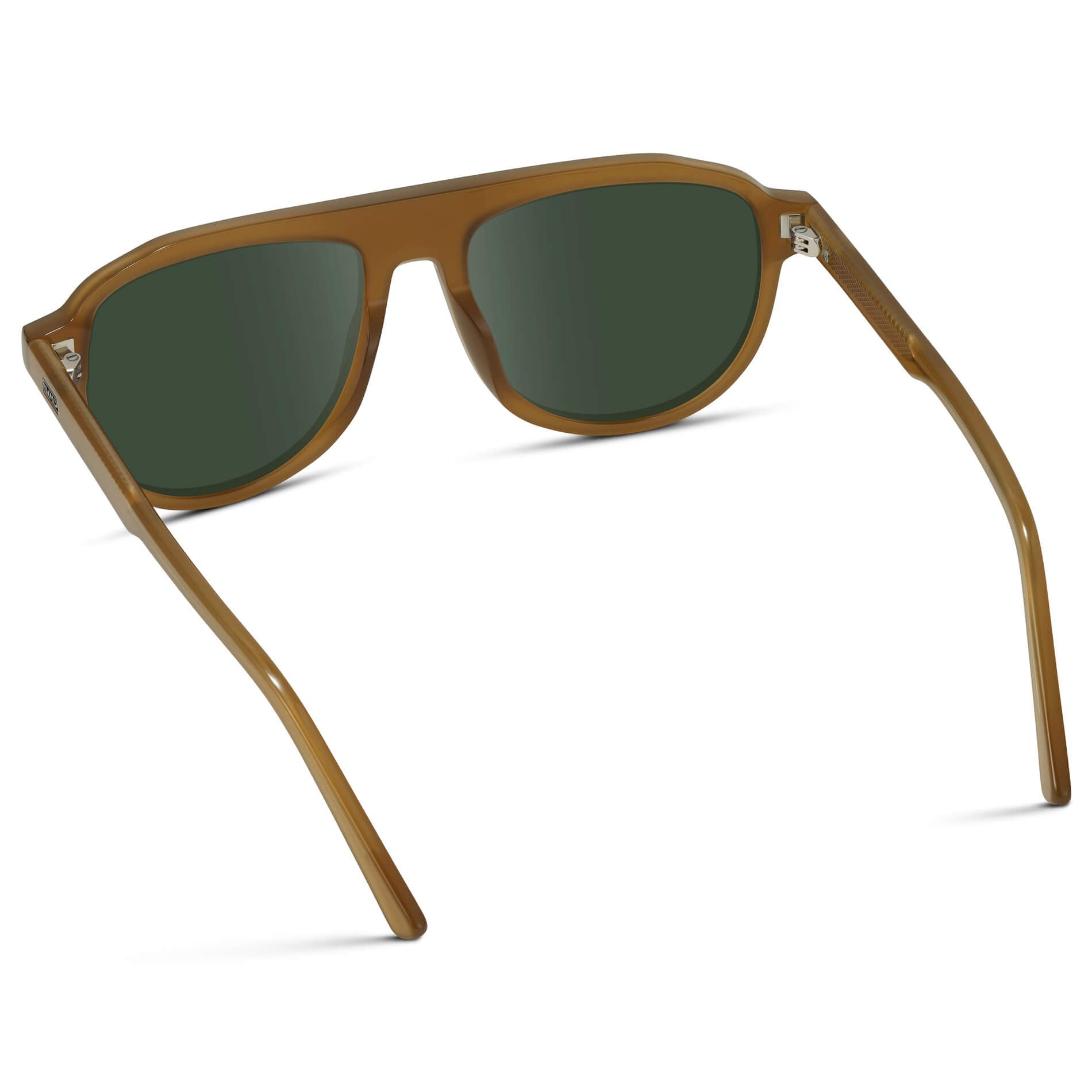Dune Brown / G15 Lens || Aviator Sunglasses with Green Frame and Green Lenses