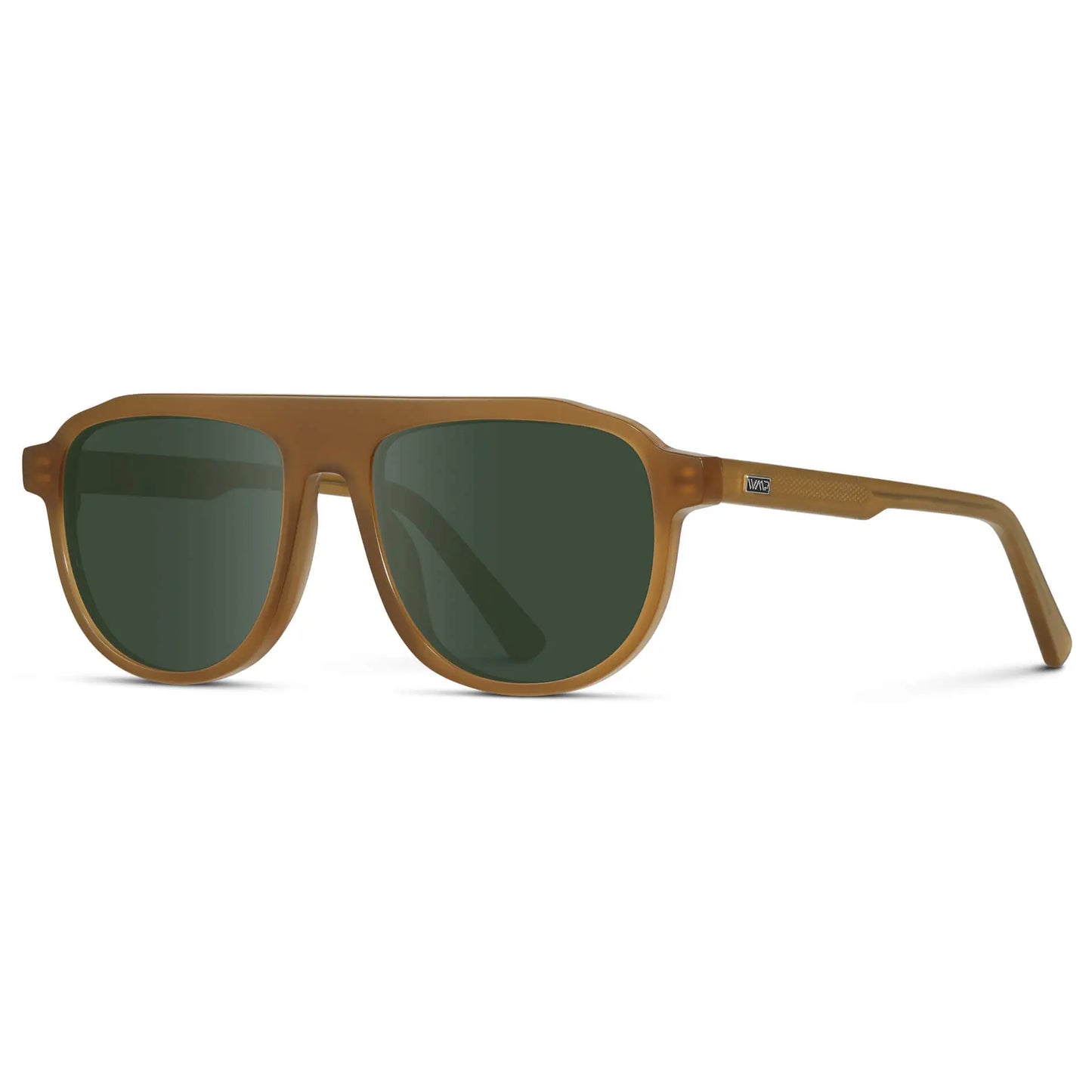 Dune Brown / G15 || Men's Aviator Prescription Sunglasses with Brown Frame and Green Lenses