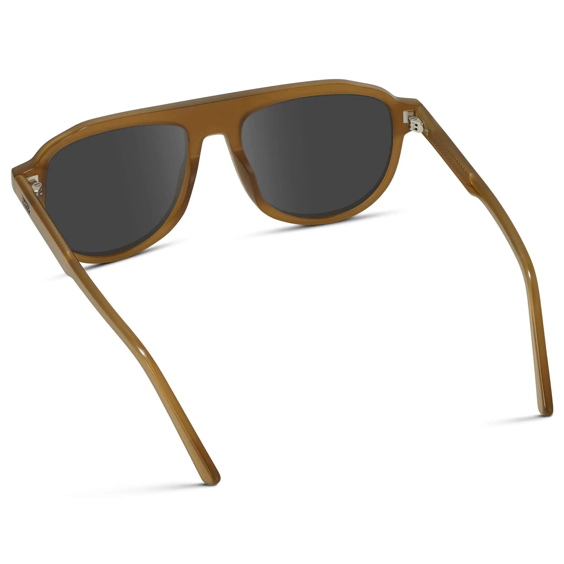 Dune Brown / Grey || Men's Aviator Prescription Sunglasses with Brown Frame and Grey Lenses