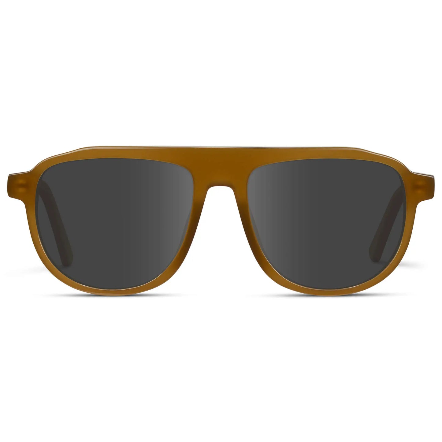 Dune Brown / Grey || Men's Aviator Prescription Sunglasses with Brown Frame and Grey Lenses