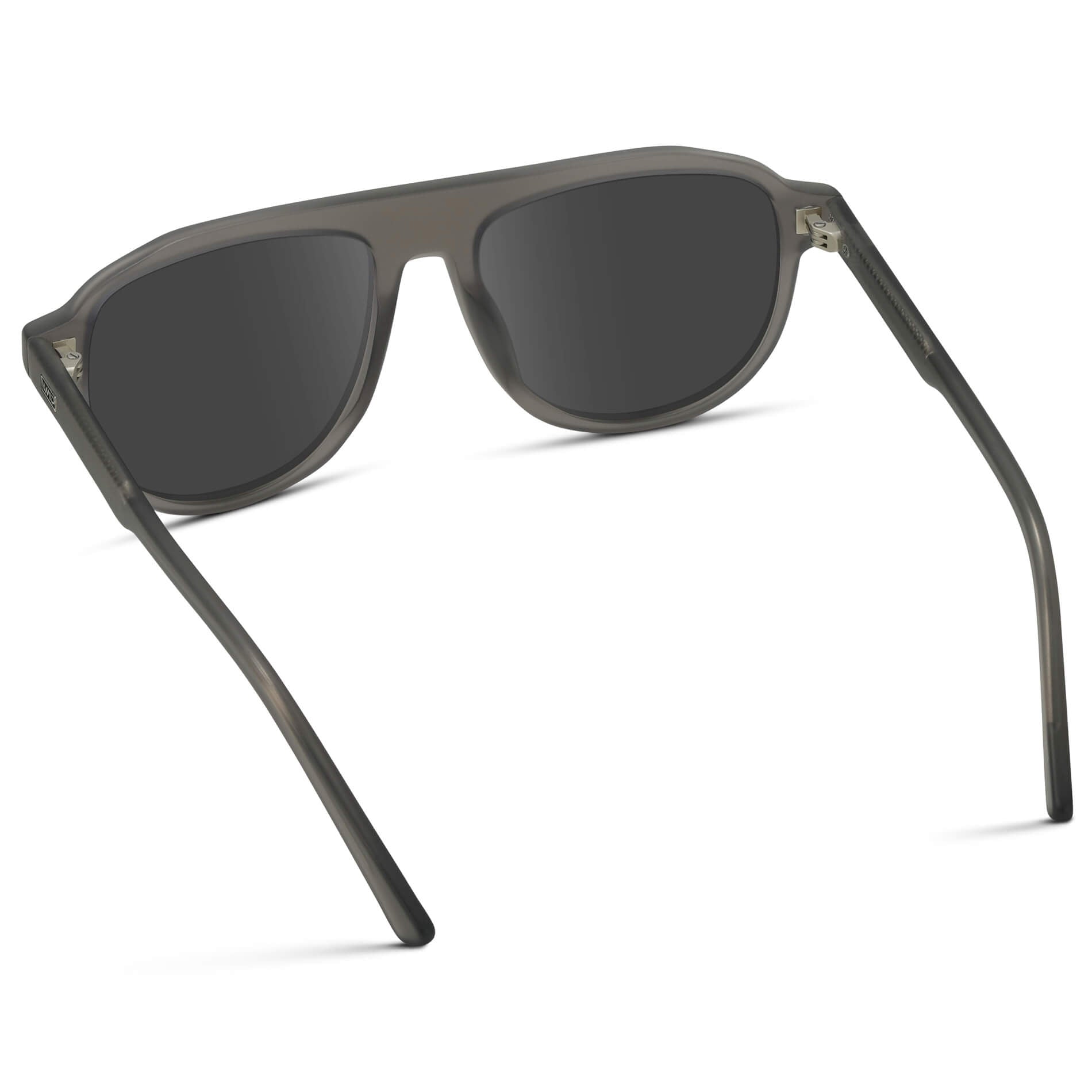 Frosted Graphite / Grey Lens || Aviator Sunglasses with Grey Frame and Grey Lenses