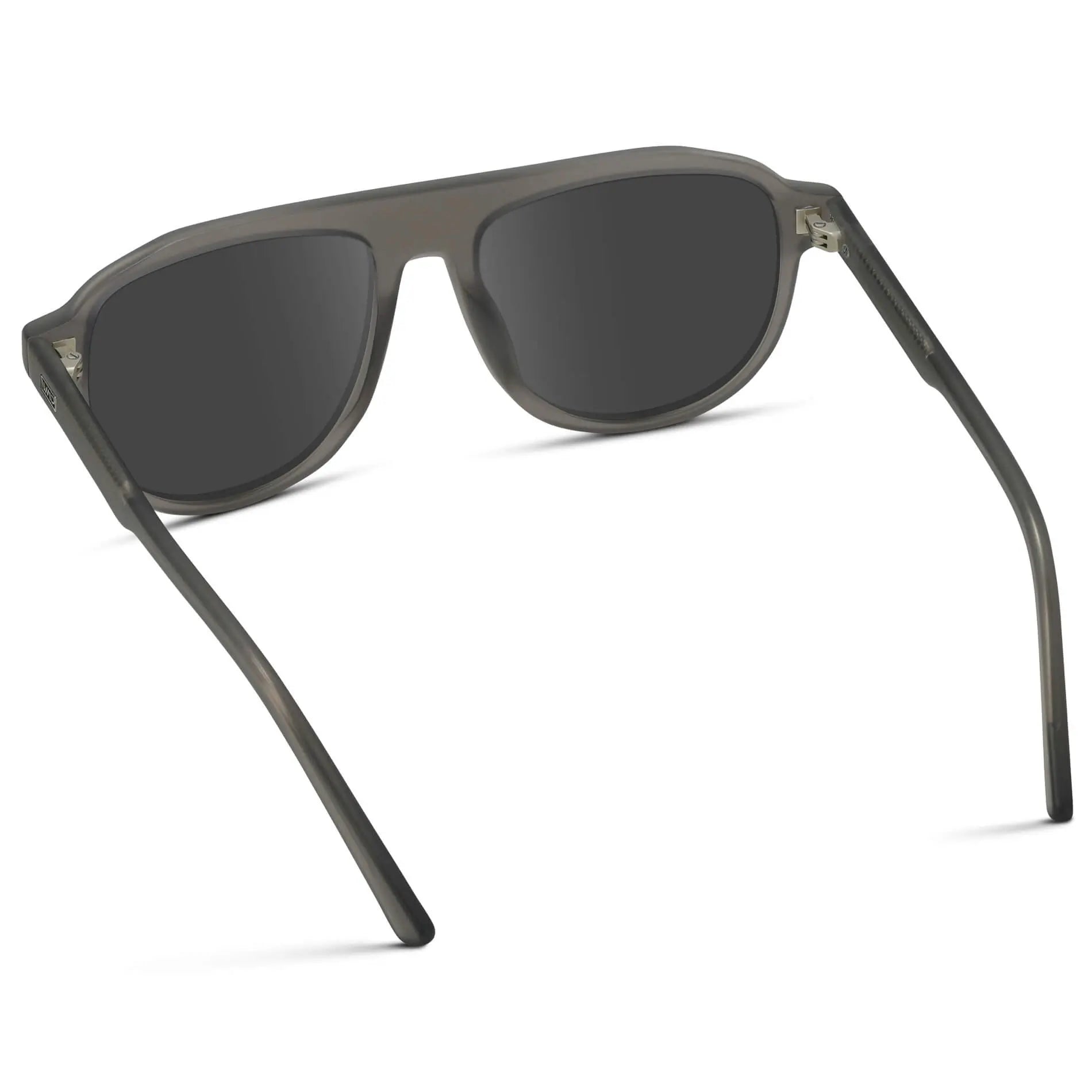 Frosted Graphite / Grey || Men's Aviator Sunglasses with Grey Frame and Grey Lenses