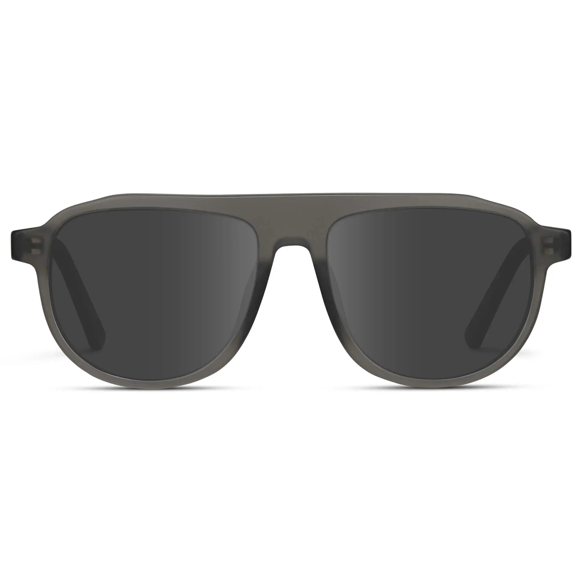 Frosted Graphite / Grey || Men's Aviator Sunglasses with Grey Frame and Grey Lenses