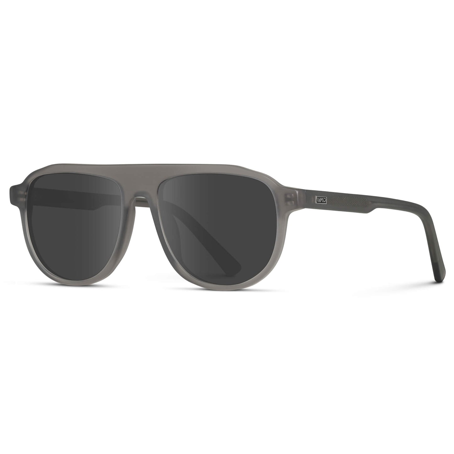 Frosted Graphite / Grey Lens || Aviator Sunglasses with Grey Frame and Grey Lenses