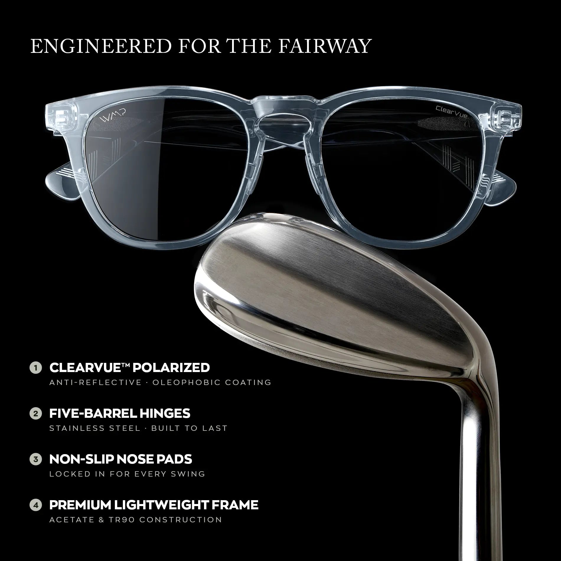 Denim Blue / Black Lens || Blue Round Frame Sunglasses with Black Polarized Lenses