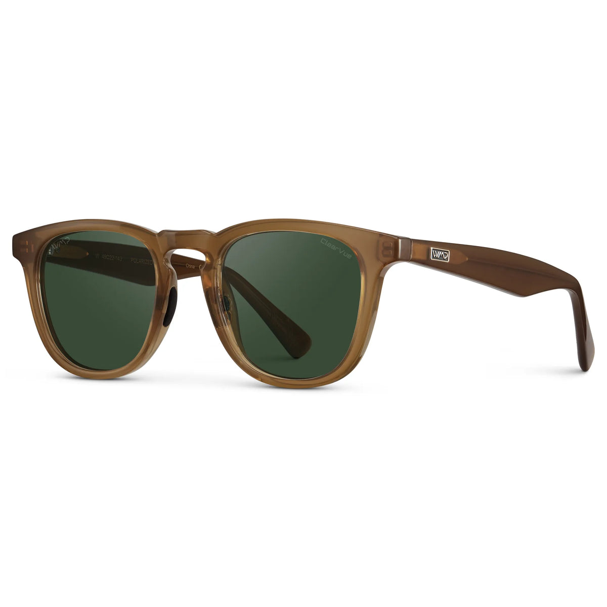 The Bunker Kit || Side view of Wyndham Sunglasses in Dune Brown on a white background