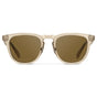 Sand Brown / Amber / Wide || Front view of Men's Wide Fit Round Prescription Sunglasses with Sand Brown Frame and Brown Lens on a white background