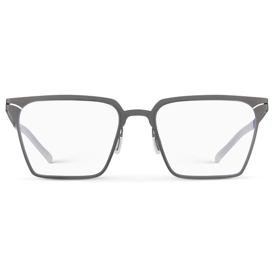 Gravity Grey || Men's Blue Light Glasses with Gravity Grey Beta Titanium Metal Frame, Screwless Hinges, and Blue Light Blocking Clear Lens