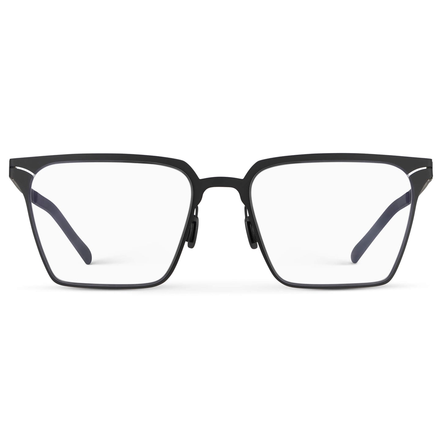 Matte Black || Men's Blue Light Glasses with Matte Black Beta Titanium Metal Frame, Screwless Hinges, and Blue Light Blocking Clear Lens