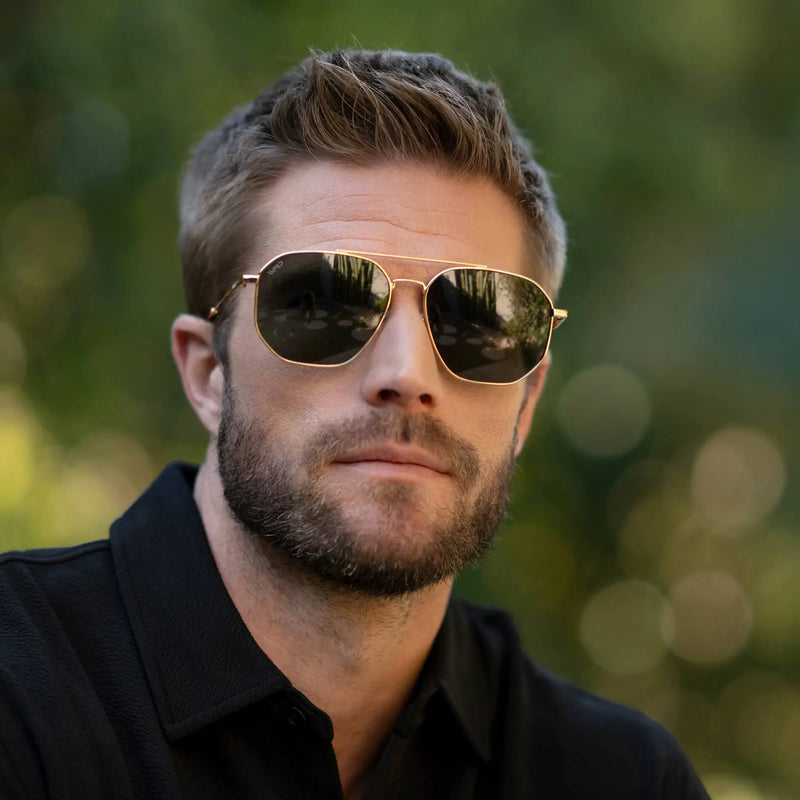 Emmett | Polarized - Gold / Smoke Green Lens