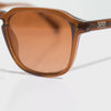 WMP Eyewear sunglasses in terracottarbrown with copper brown  gradient lenses, rotating 360 degrees to show all angles