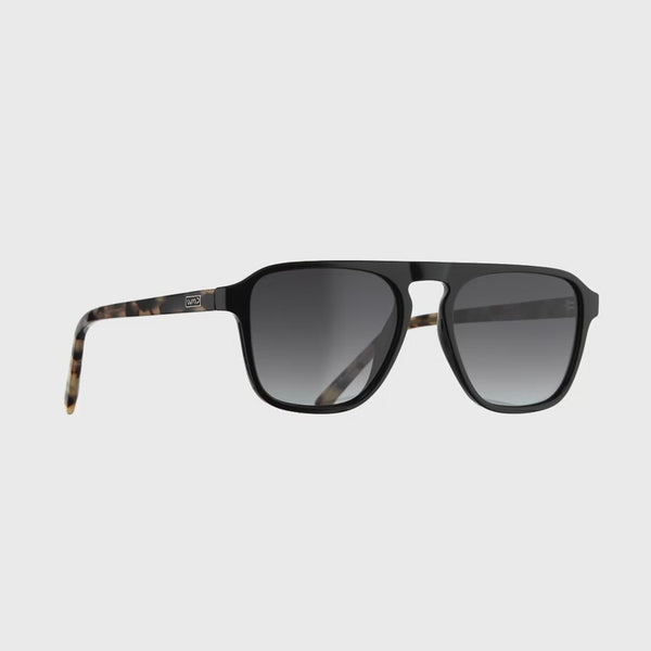 Black Beige Tort / Black Gradient Lens || Black Aviator Sunglasses with UV Protection Lenses