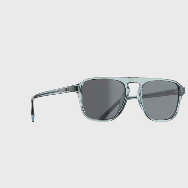 Denim Blue / Black Lens || Single Bridge Aviator Sunglasses with Blue Acetate Frame