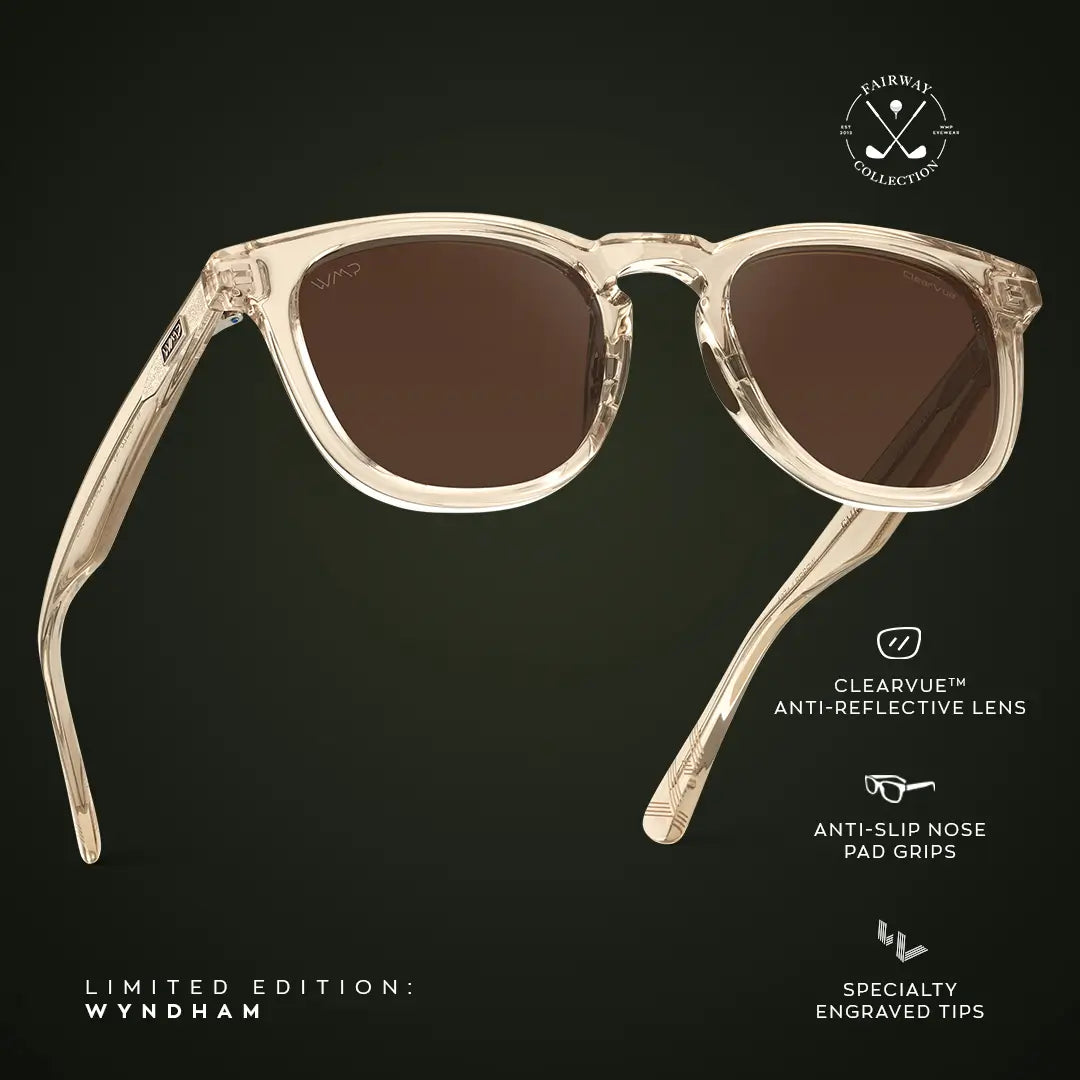Sand Brown / Dark Brown Lens || Graphic of Sand Brown Men's Round Frame Sunglasses with Dark Brown Polarized Lenses 