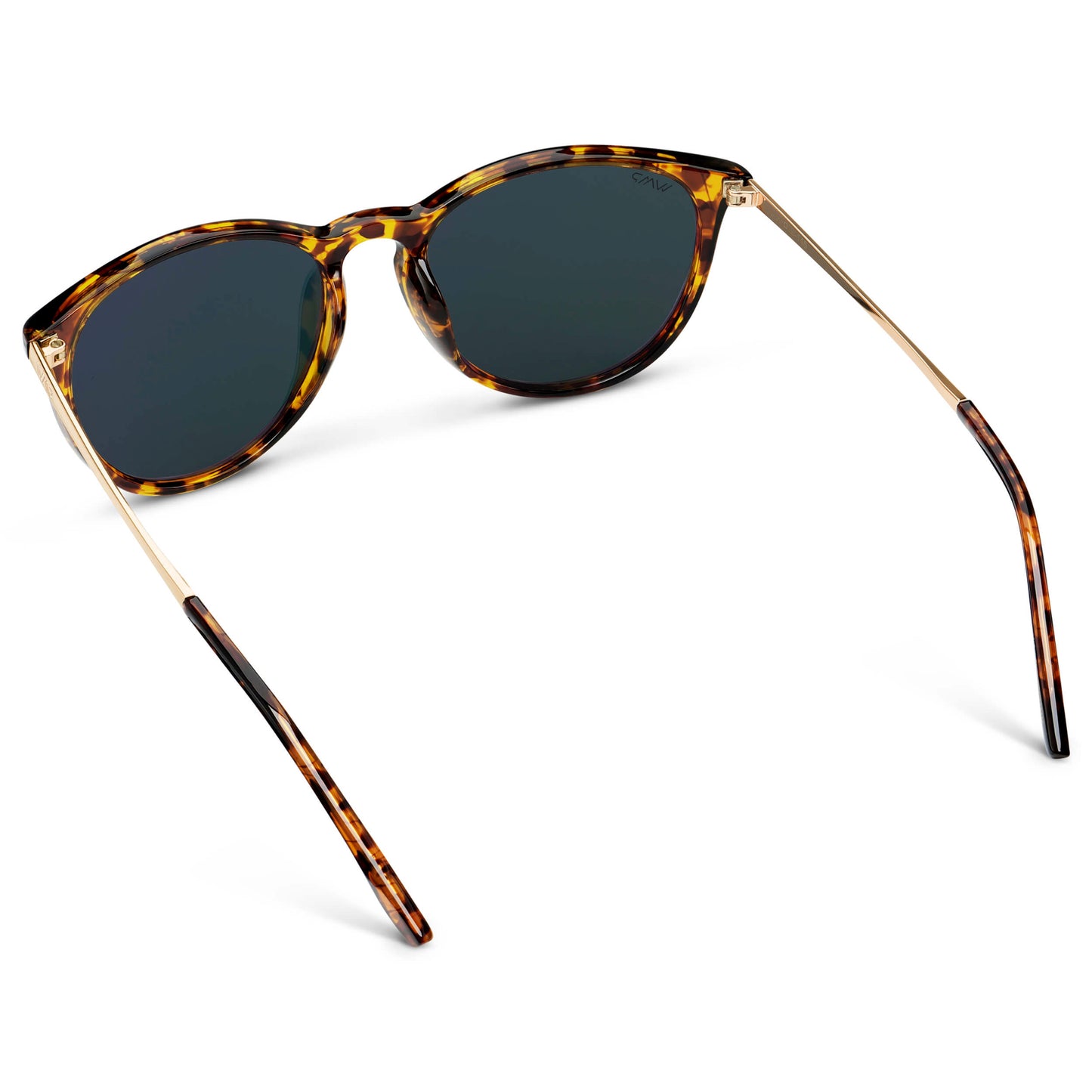 Brown Tortoise / Mirror Pink Lens || Lightweight Round Frame Polarized Sunglasses with Gold Stainless Steel Arms