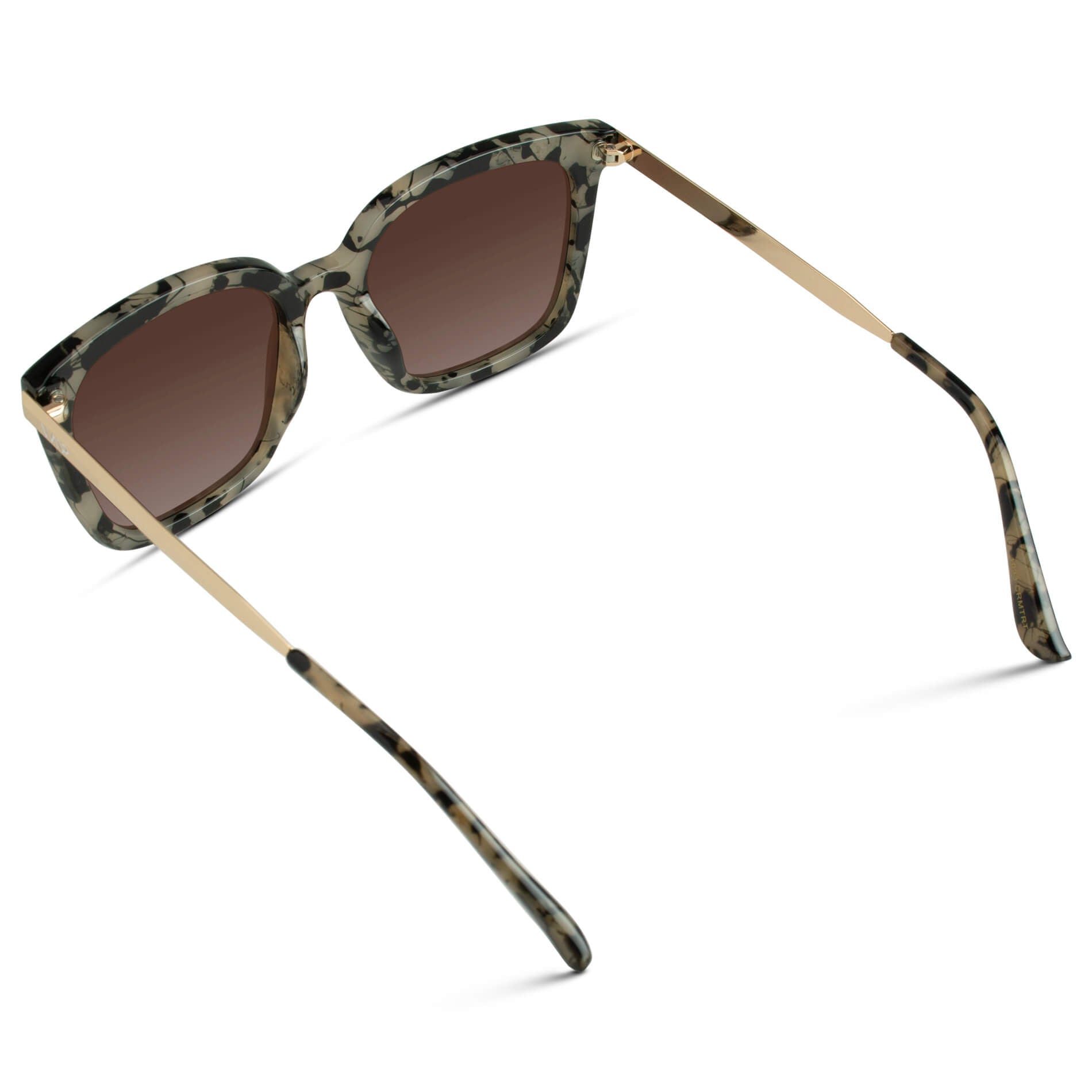 Beige Tortoise / Gradient Brown Lens || Tortoise Oversized Square Frame Sunglasses with Brown Polarized Lenses