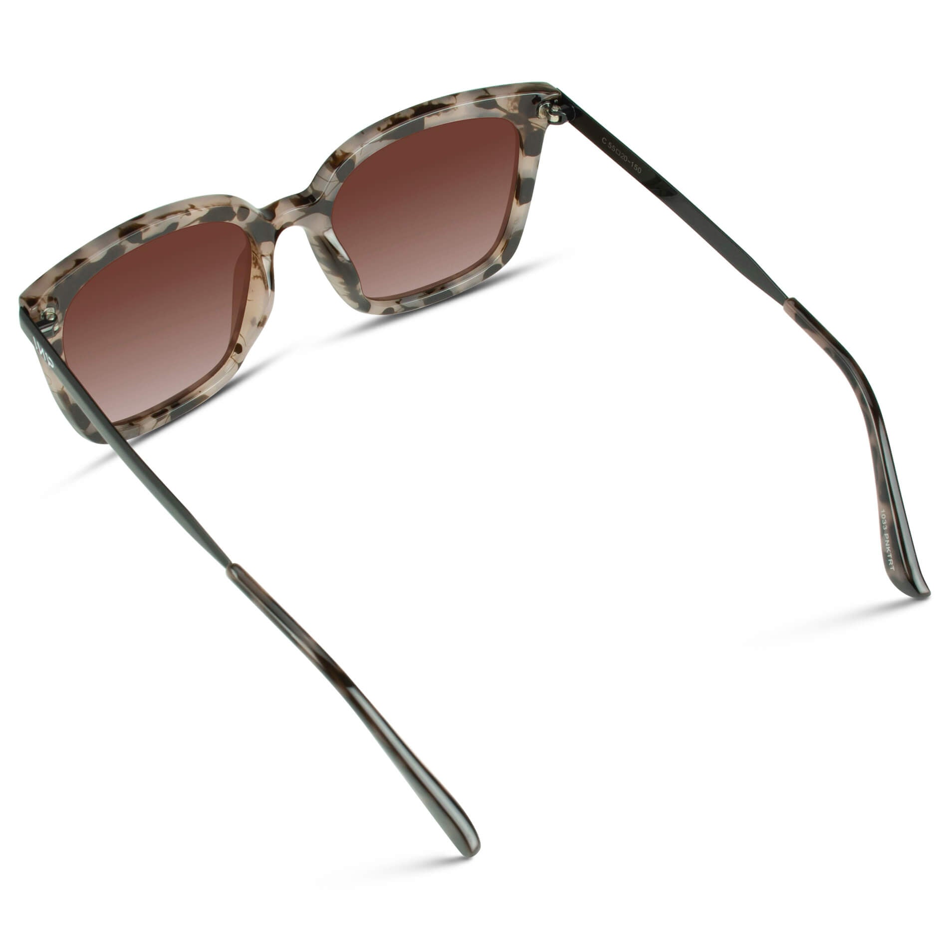 Blush Pink Tortoise / Gradient Brown Lens || Lightweight Oversized Square Frame Sunglasses with Brown Lenses