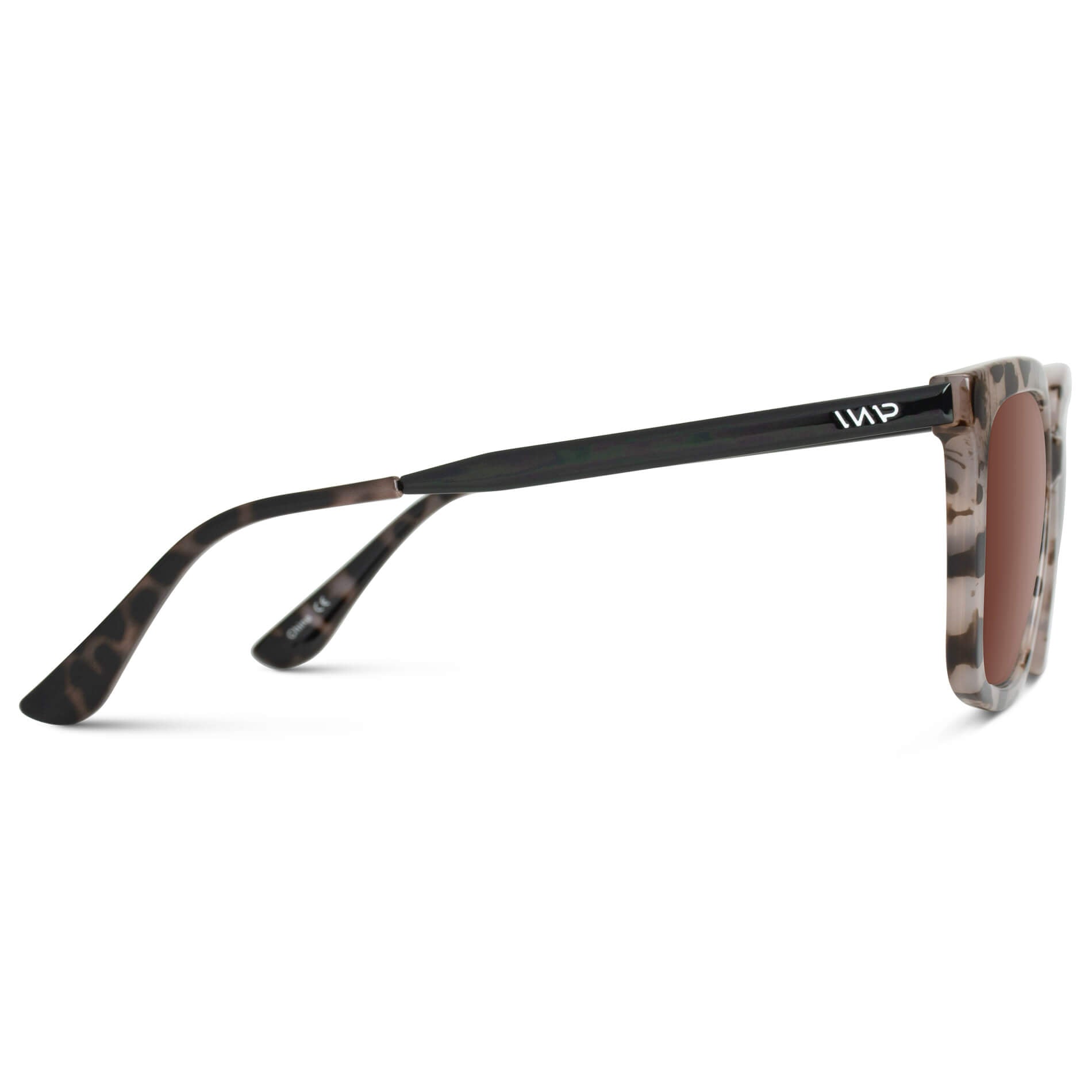 Blush Pink Tortoise / Gradient Brown Lens || Oversized Pink Tortoise Sunglasses with Stainless Steel Arms