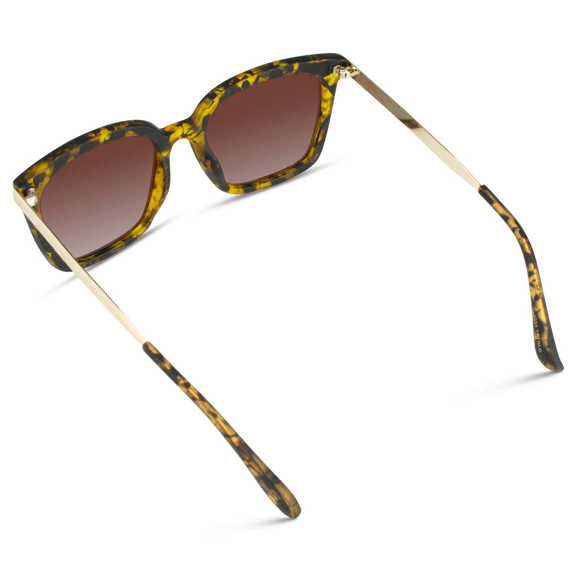 Soft Tortoise / Gradient Brown Lens || Oversized Tortoise Sunglasses with Stainless Steel Arms