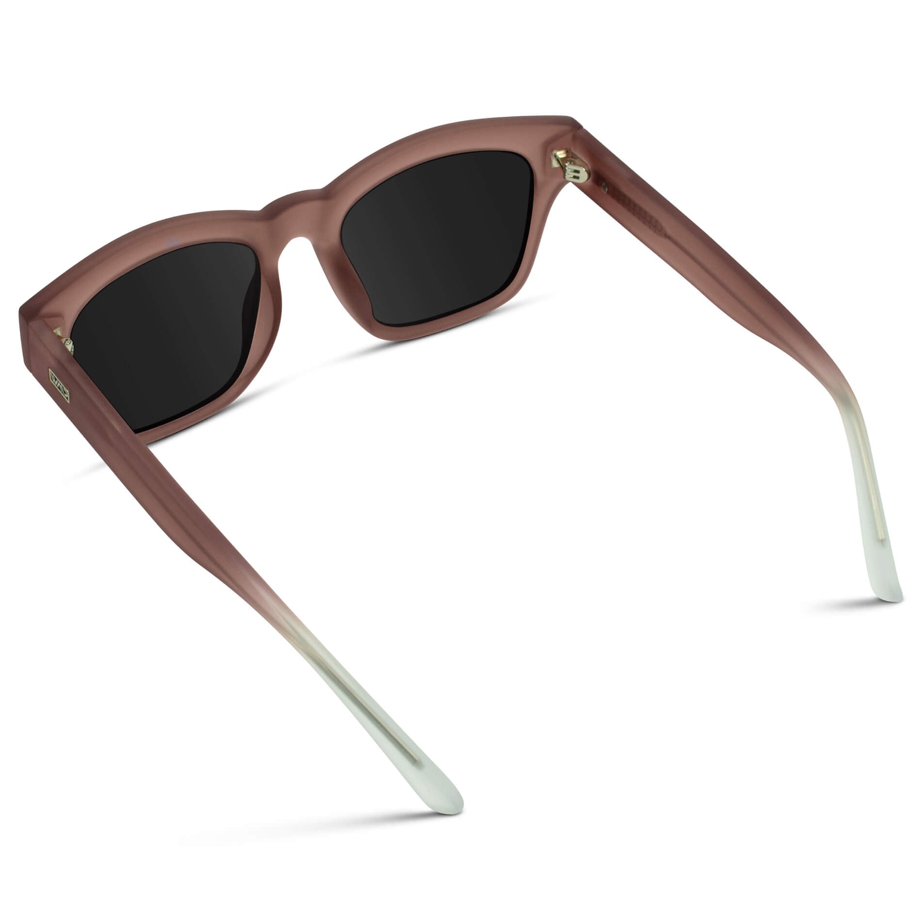Frosted Red Rock / Black Lens || Women's Frosted Red Square Cat Eye Shape Affordable Polarized Sunglasses with Black Lenses