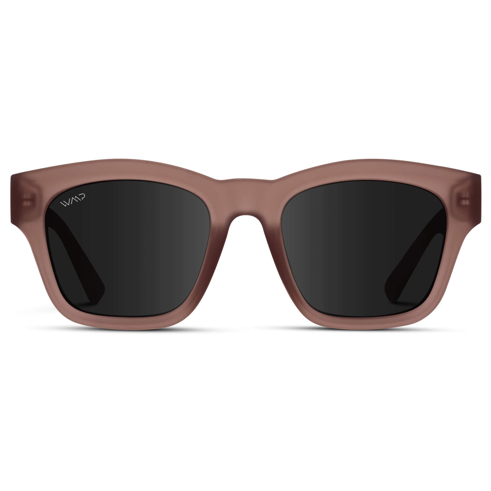 Frosted Red Rock / Black Lens || Women's Frosted Red Square Cat Eye Shape Affordable Polarized Sunglasses with Black Lenses