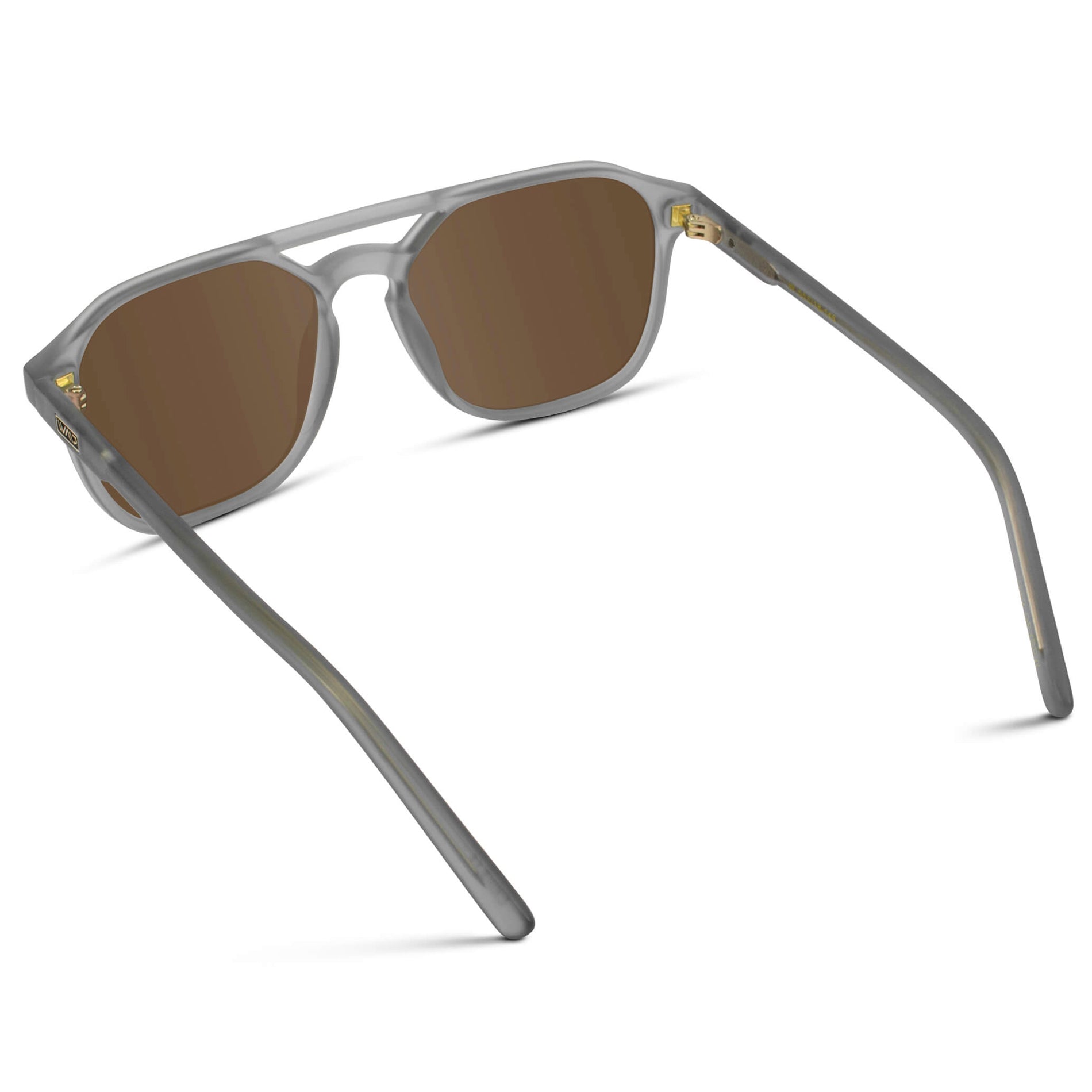 Moonrock Grey / Brown Lens || UV Protection Sunglasses with Modern Aviator Frame and Brown Lenses