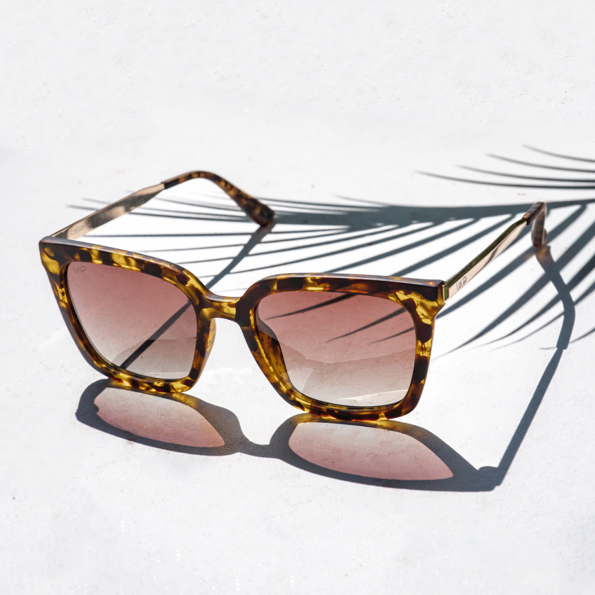 Soft Tortoise / Gradient Brown Lens || Tortoise Oversized Square Frame Sunglasses with UV Protection Lenses