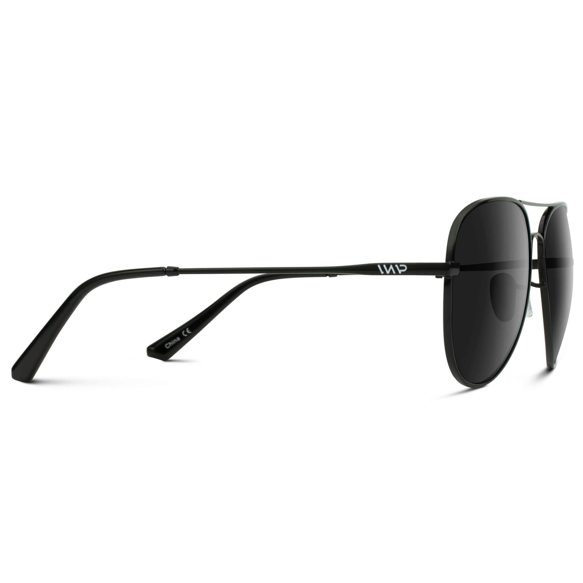 Full Black || Lightweight Classic Aviator Sunglasses with Black Stainless Steel Frame