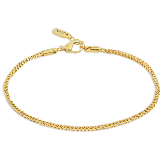 Gold || Minimal Fox Tail 14K Gold Plated Chain Bracelet for Men