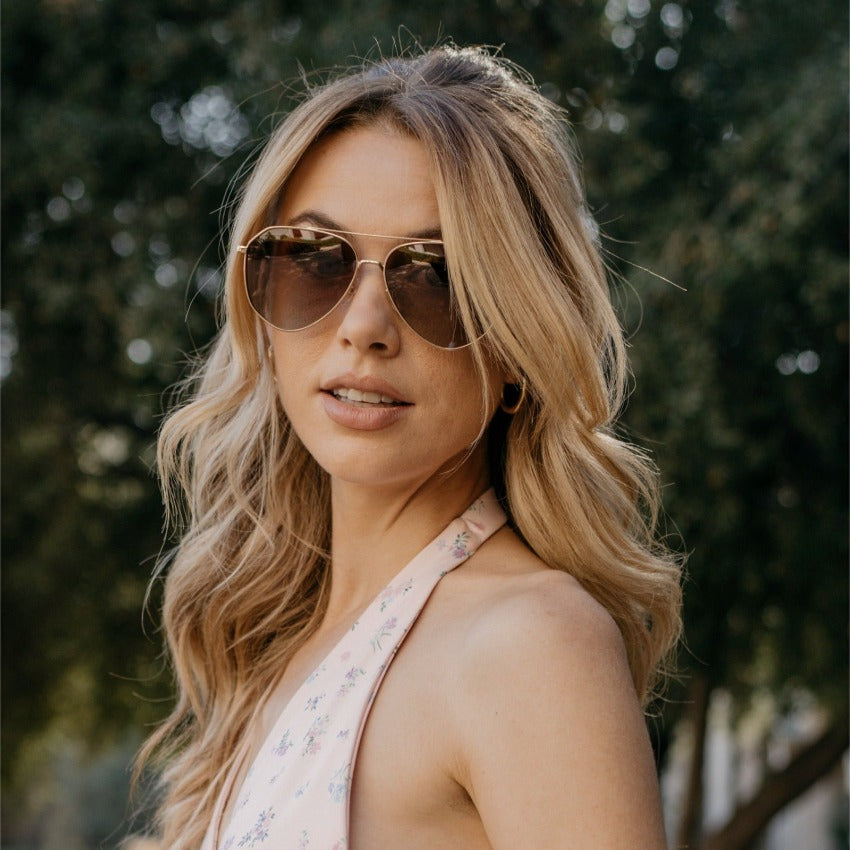 Gold Frame/Brown Lens