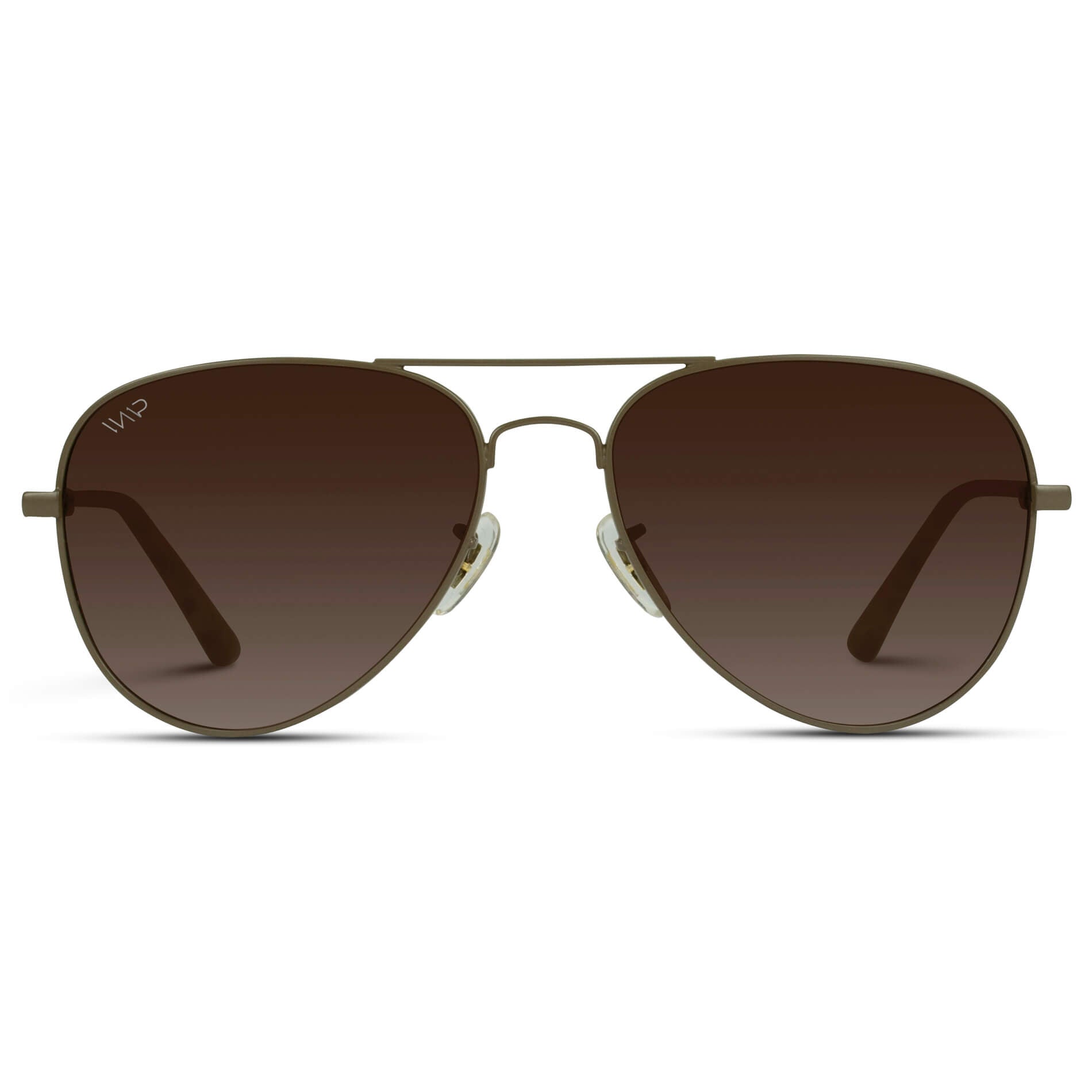 Woodland || Brown Double Bridge Aviator Sunglasses with Brown Polarized Lenses