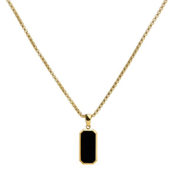 Pierce Necklace - Gold / Dusk Black Pendant