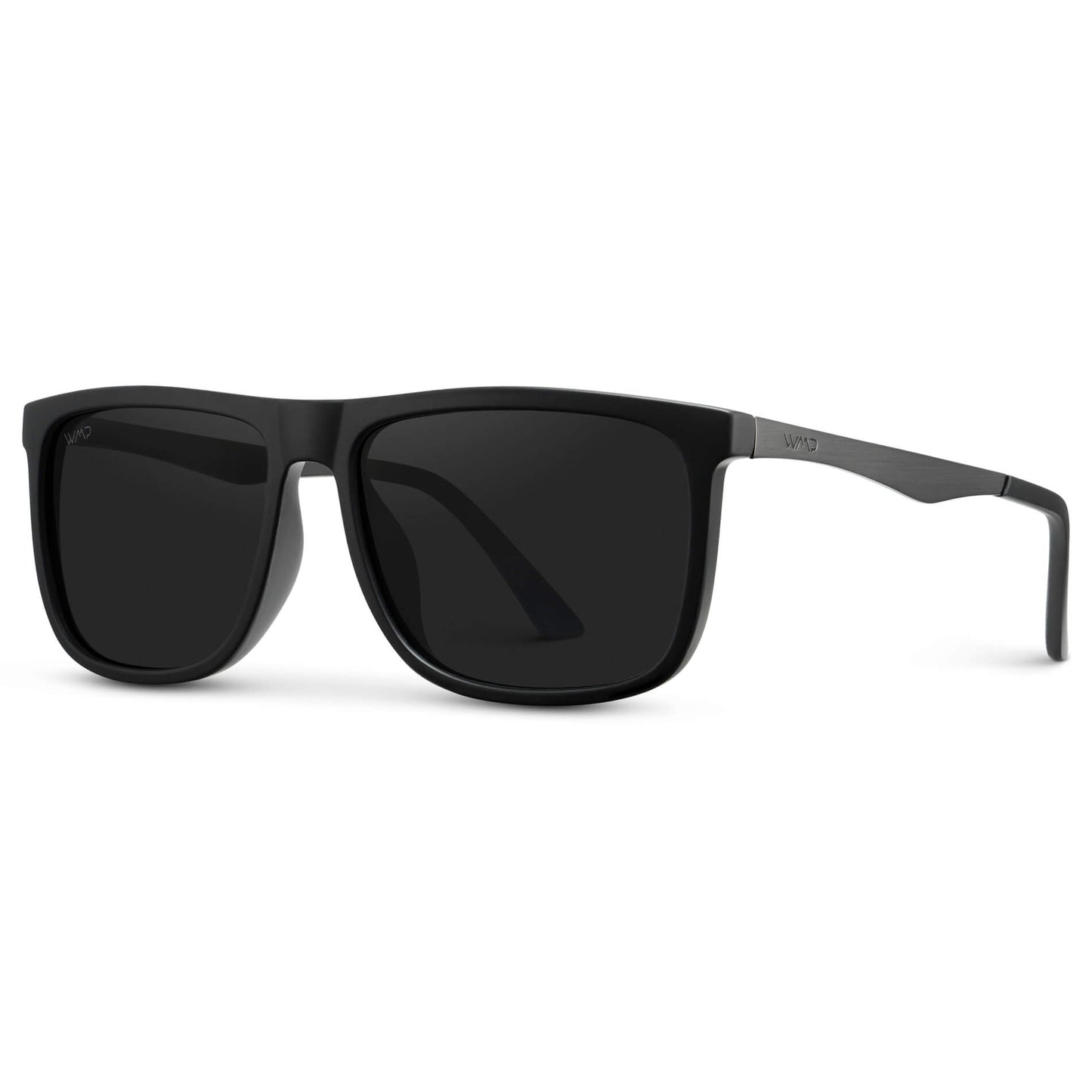 Jade Black || Lightweight Square Frame Sunglasses with Black Lenses