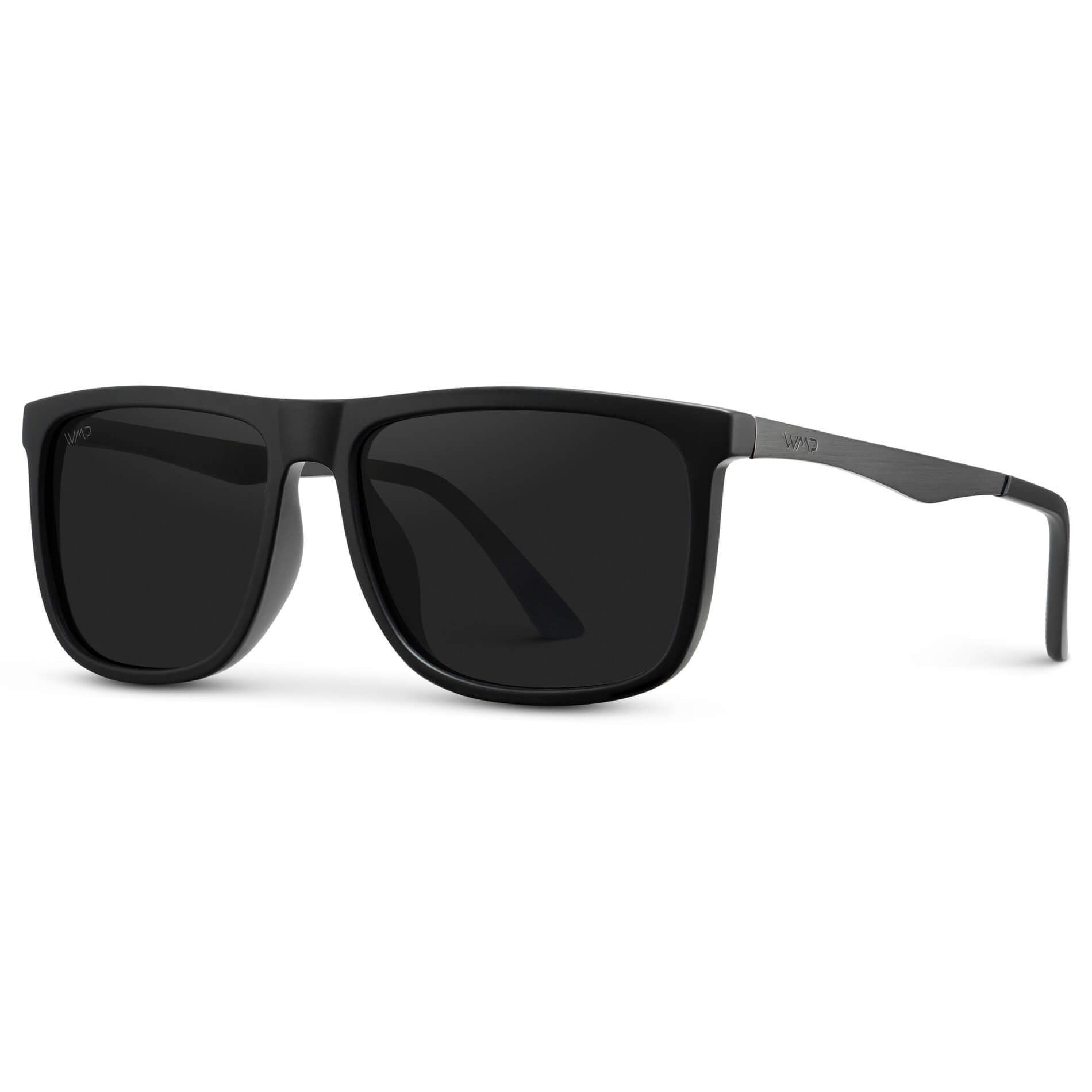 Jade Black || Lightweight Square Frame Sunglasses with Black Lenses