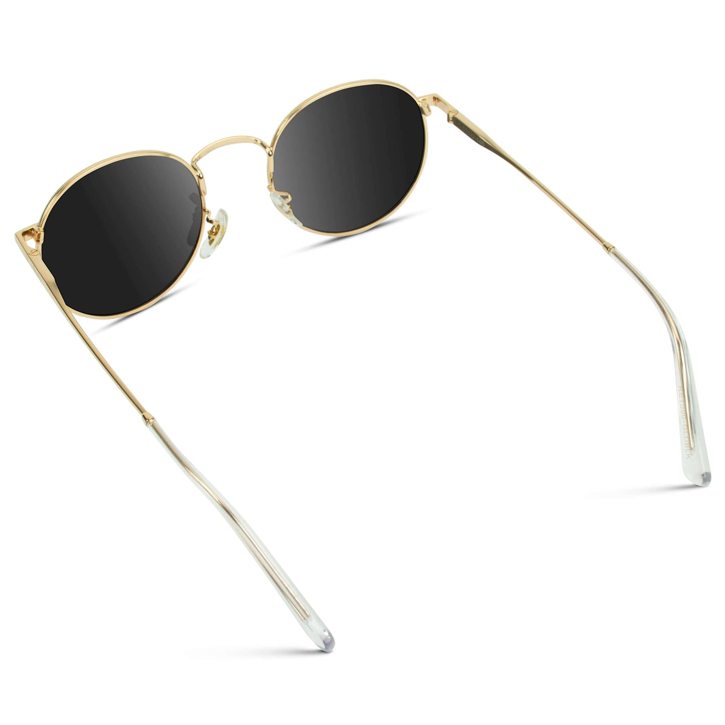 Gold / Black Lens || Gold Stainless Steel Sunglasses with Black Lenses