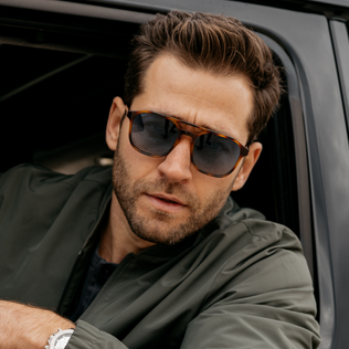 Hunter | Polarized - Whiskey Brown Tortoise / Blue Gradient Lens